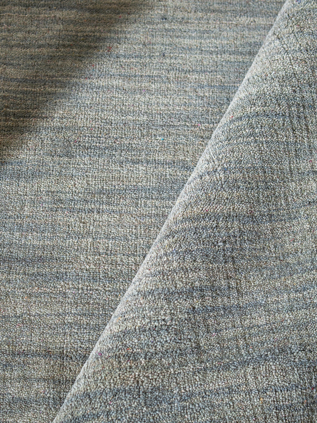Hand Knotted Wool Area Rug Contemporary Blue L00201