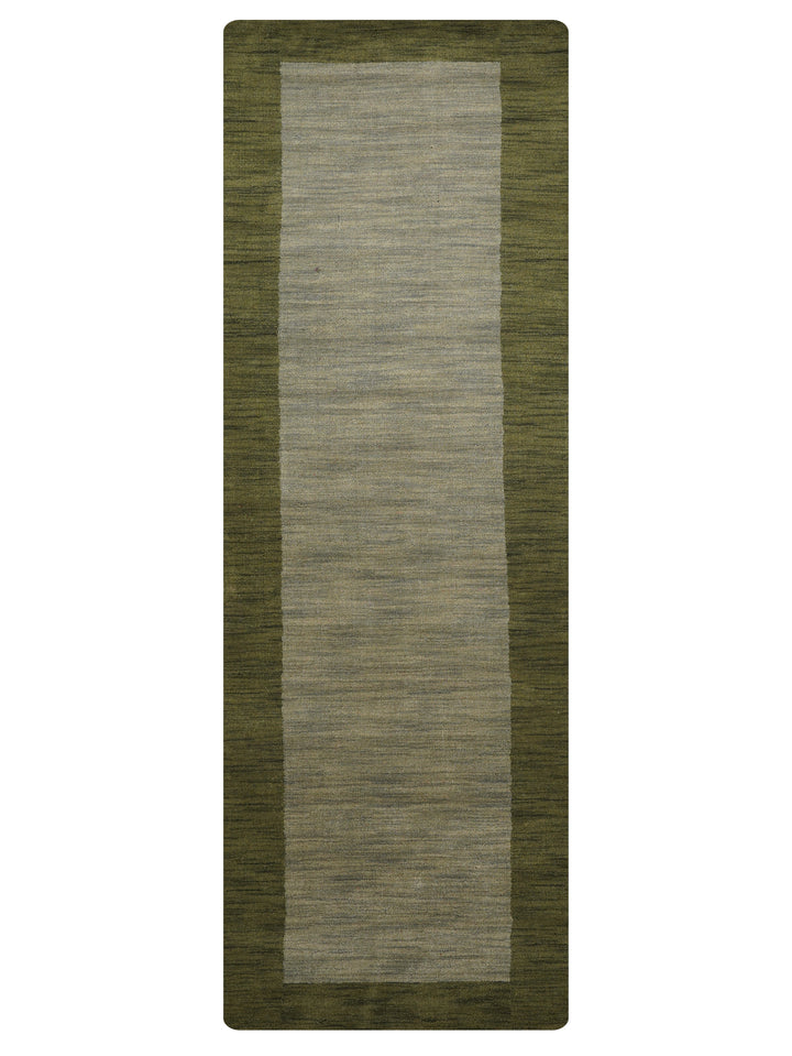 Hand Knotted Wool Area Rug Contemporary Blue L00201