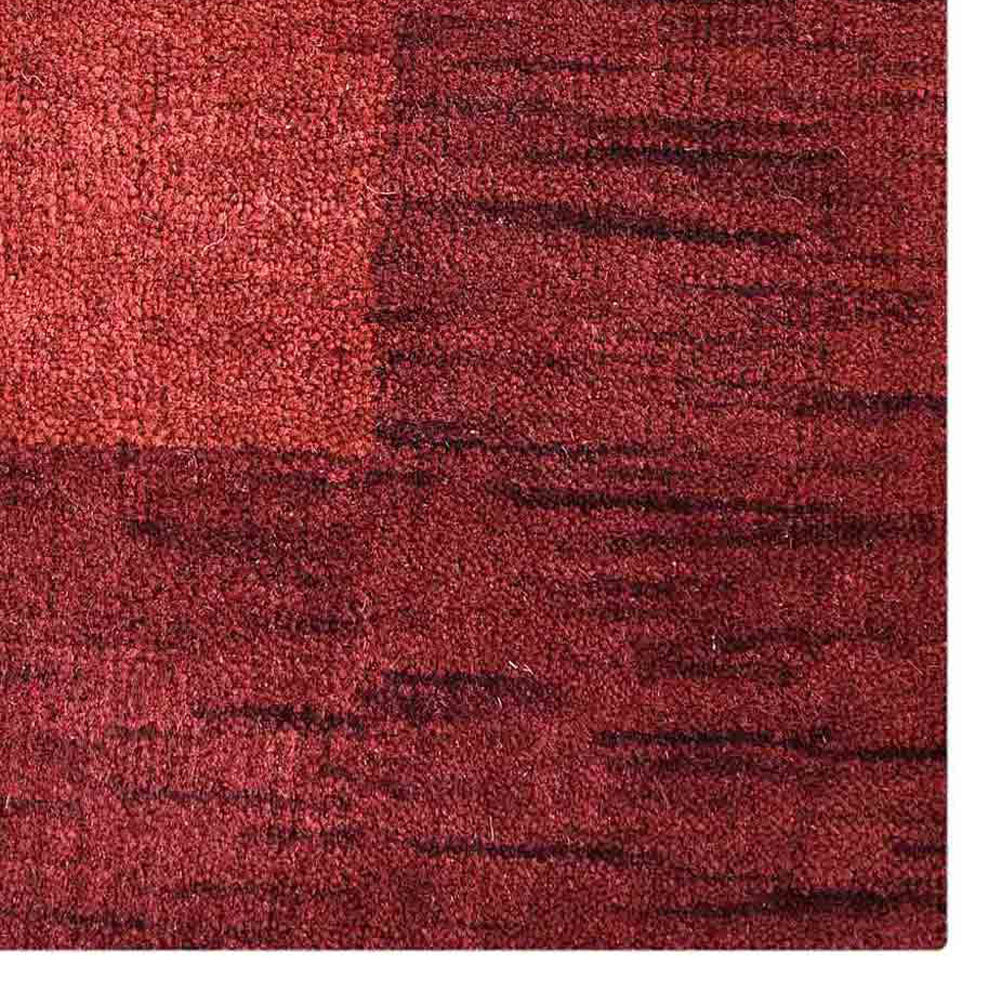 Hand Knotted Wool Area Rug Contemporary Blue L00201