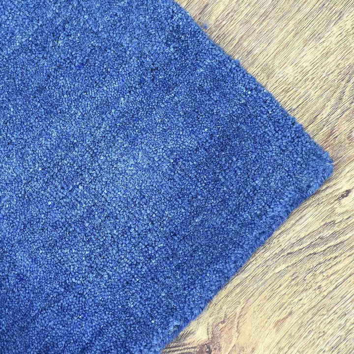 Hand Knotted Wool Area Rug Contemporary Blue L00201