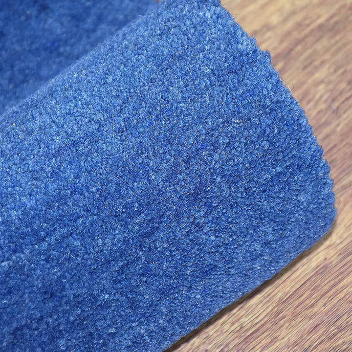 Hand Knotted Wool Area Rug Contemporary Blue L00201