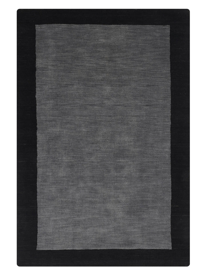 Hand Knotted Wool Area Rug Contemporary Blue L00201