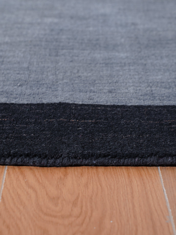 Hand Knotted Wool Area Rug Contemporary Blue L00201
