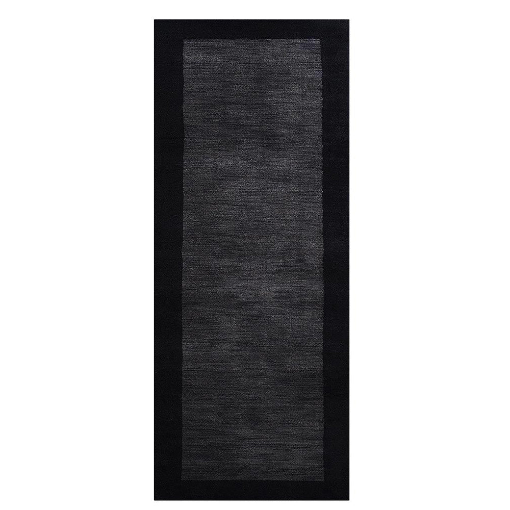 Hand Knotted Wool Area Rug Contemporary Blue L00201