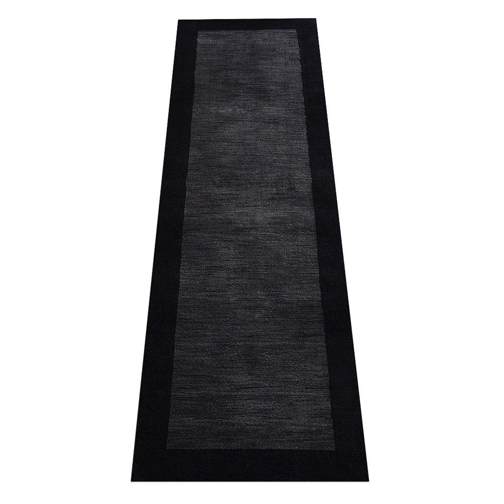 Hand Knotted Wool Area Rug Contemporary Blue L00201
