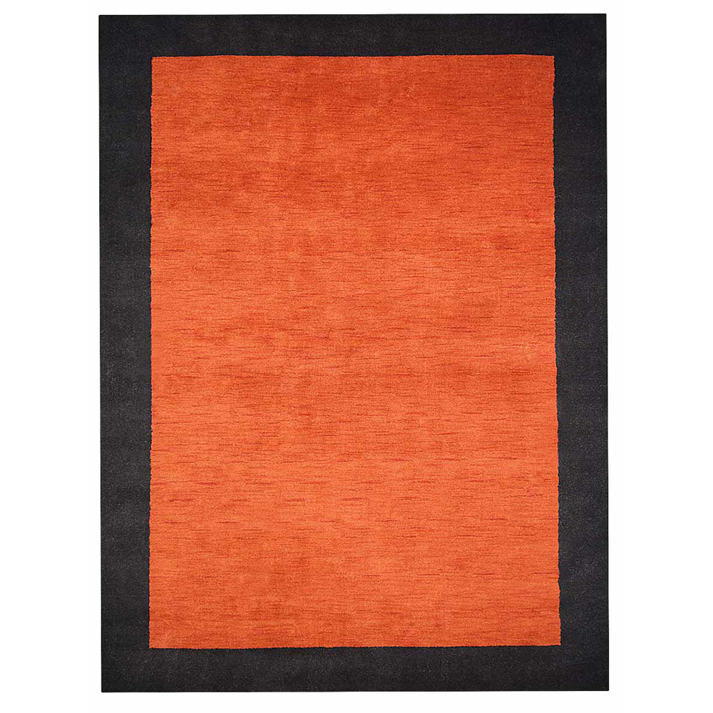 Hand Knotted Wool Area Rug Contemporary Blue L00201