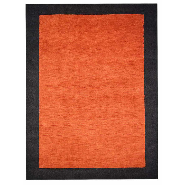 Hand Knotted Wool Area Rug Contemporary Blue L00201