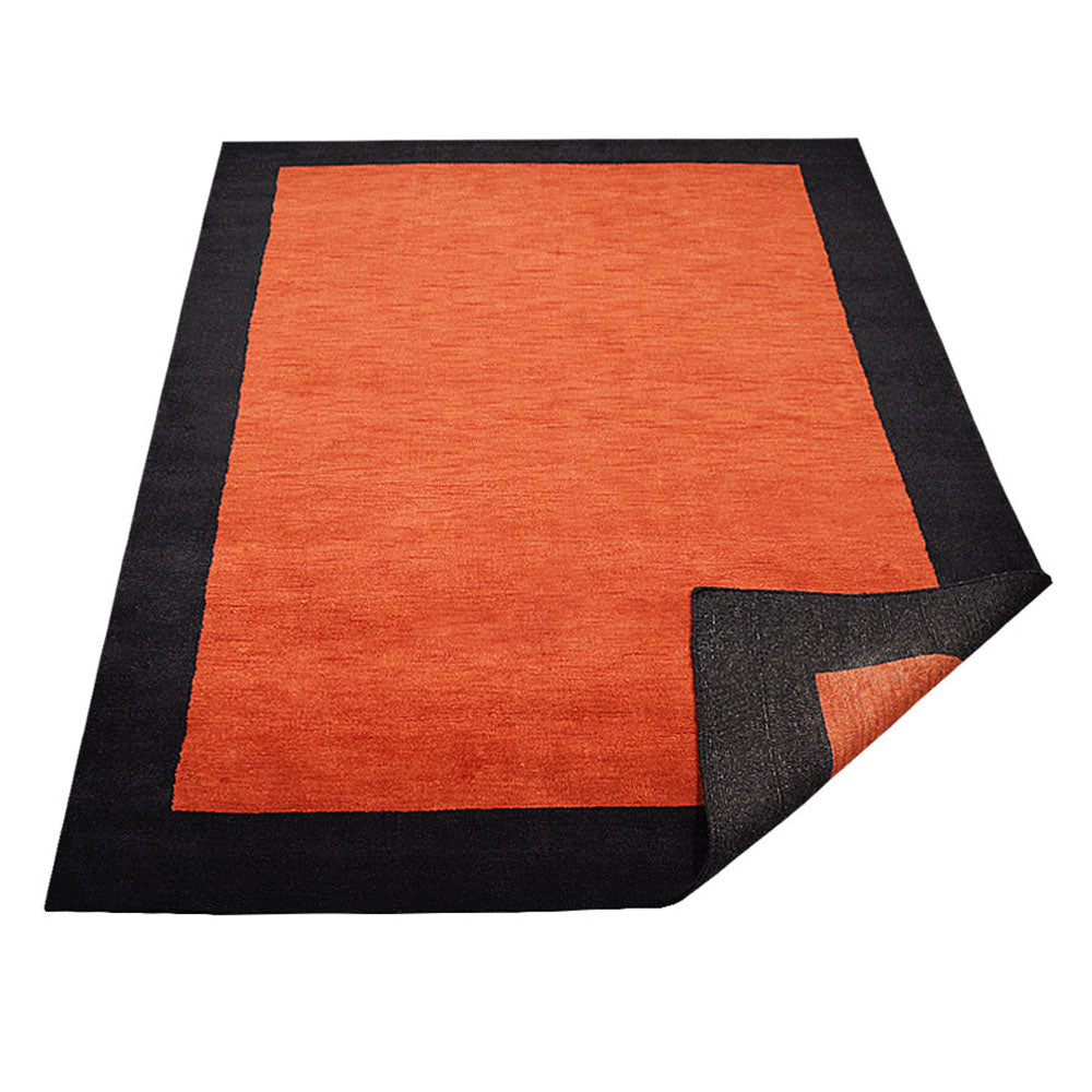 Hand Knotted Wool Area Rug Contemporary Blue L00201