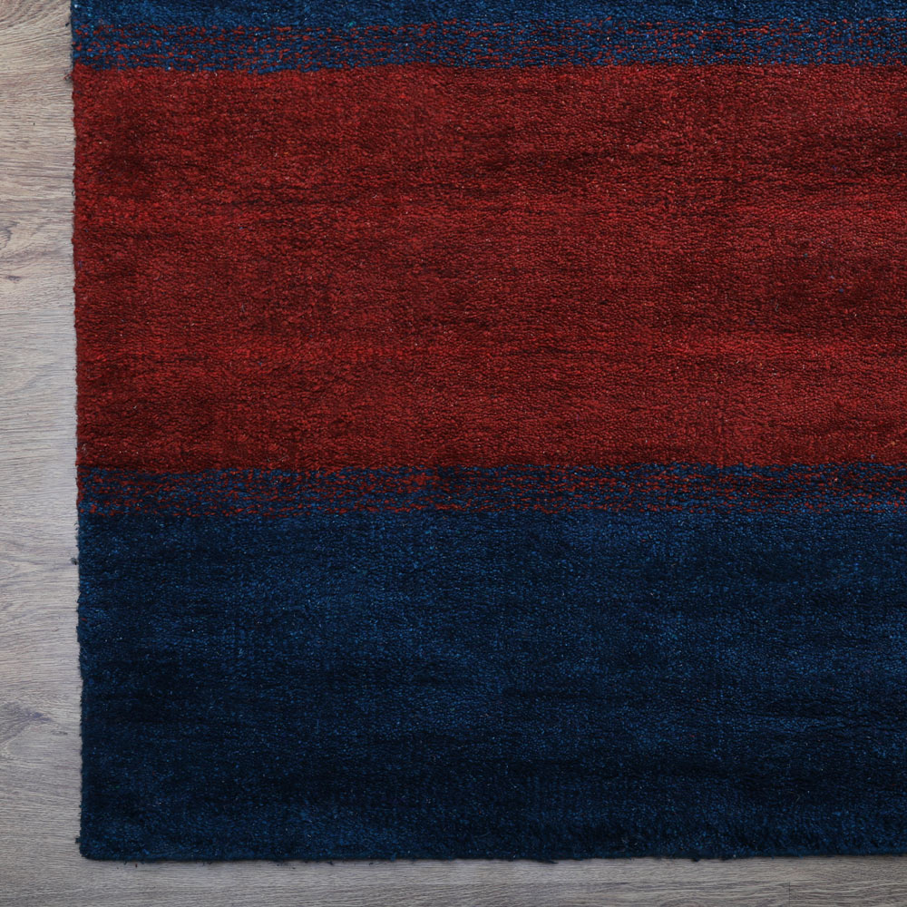 Hand Knotted Wool Area Rug Contemporary Blue Light Blue L00204