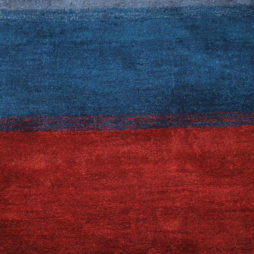 Hand Knotted Wool Area Rug Contemporary Blue Light Blue L00204