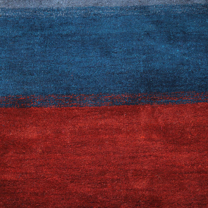 Hand Knotted Wool Area Rug Contemporary Blue Light Blue L00204
