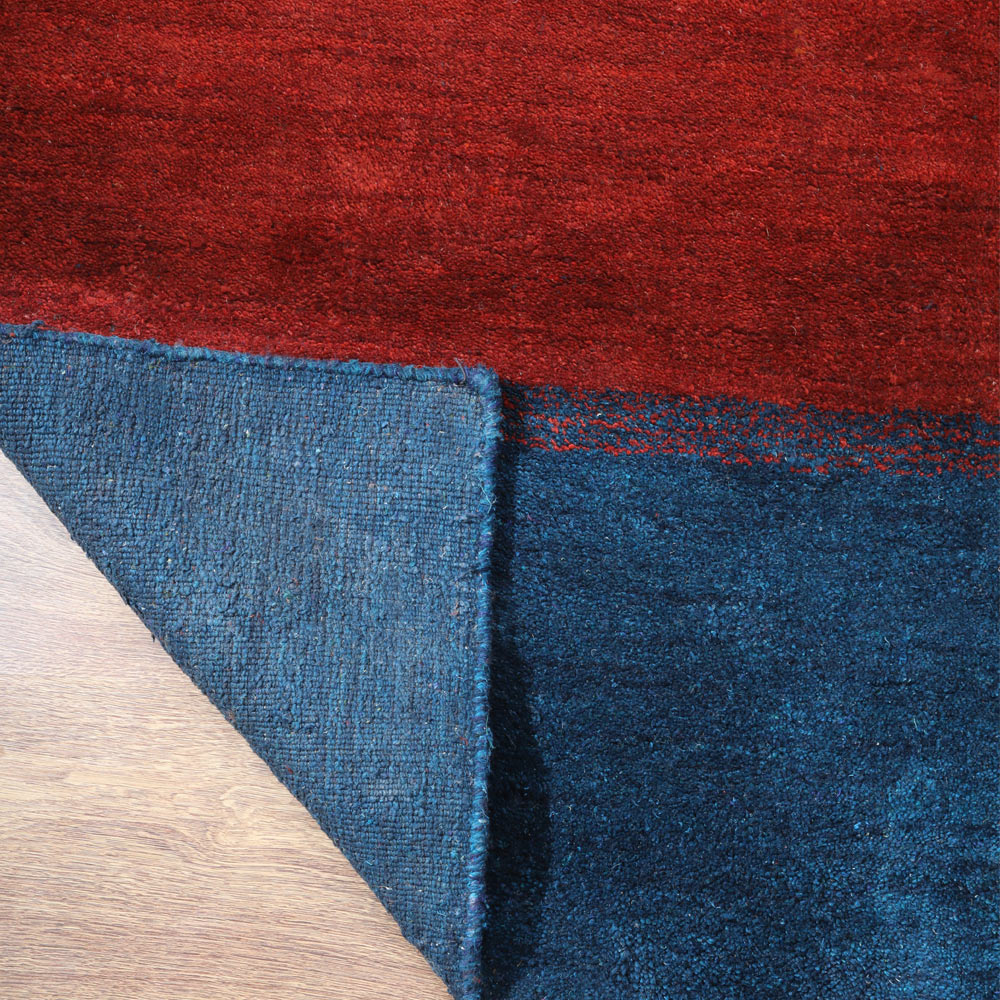 Hand Knotted Wool Area Rug Contemporary Blue Light Blue L00204