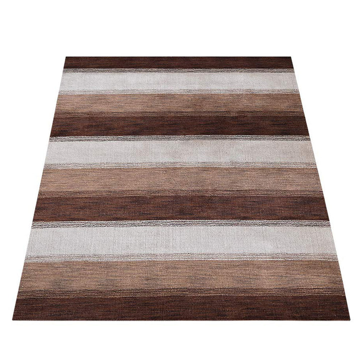 Hand Knotted Wool Area Rug Contemporary Blue Light Blue L00204