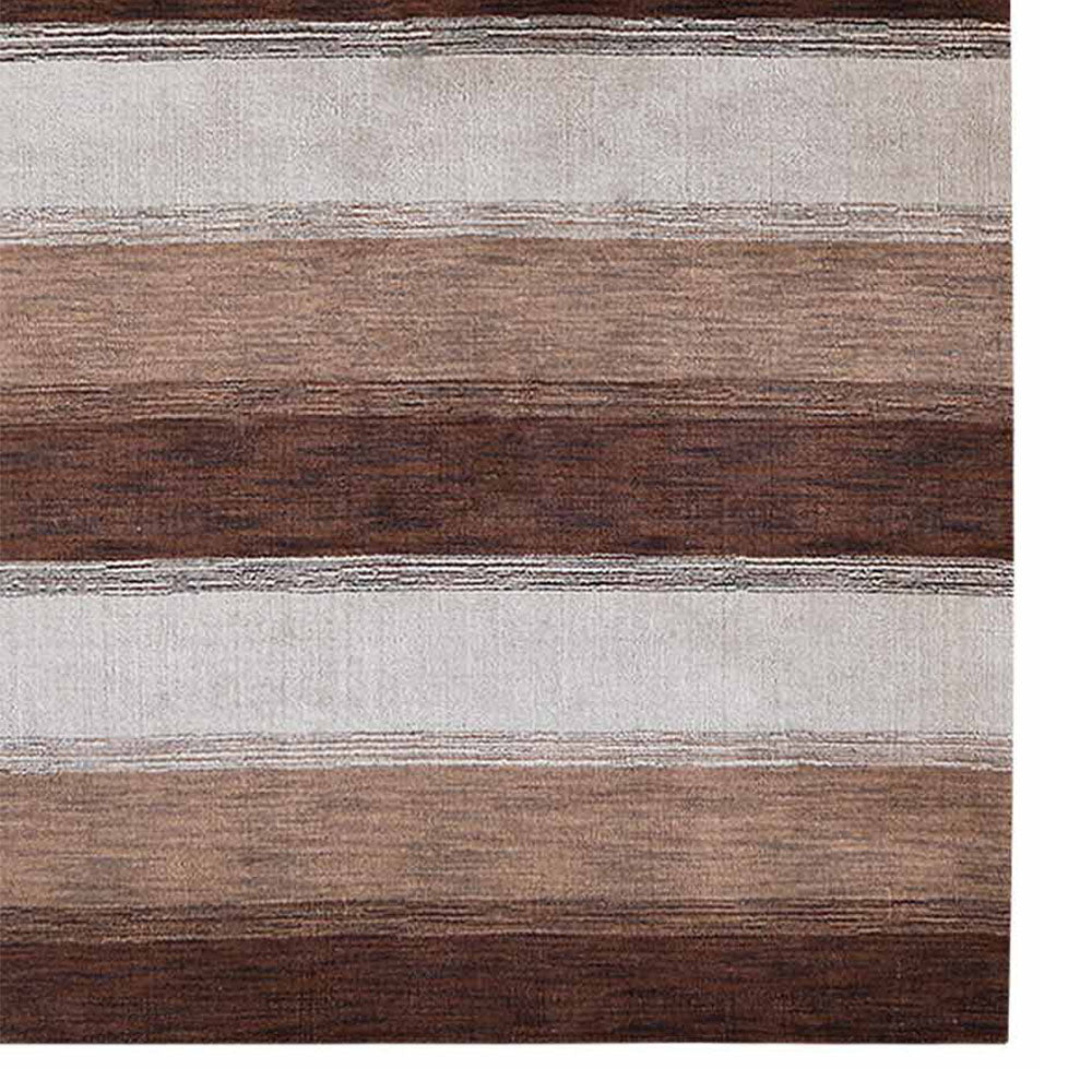 Hand Knotted Wool Area Rug Contemporary Blue Light Blue L00204