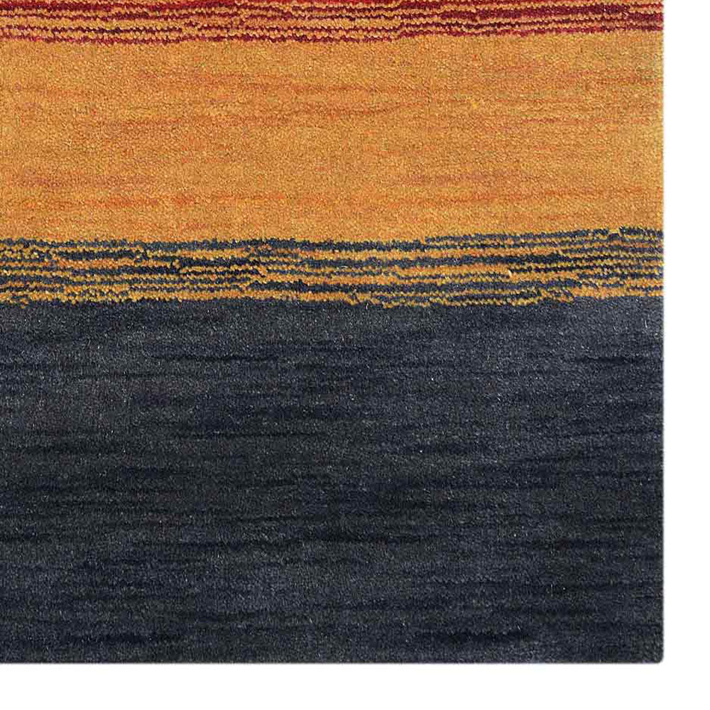 Hand Knotted Wool Area Rug Contemporary Blue Light Blue L00204