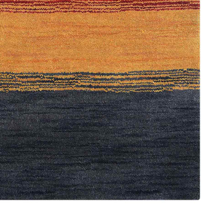 Hand Knotted Wool Area Rug Contemporary Blue Light Blue L00204