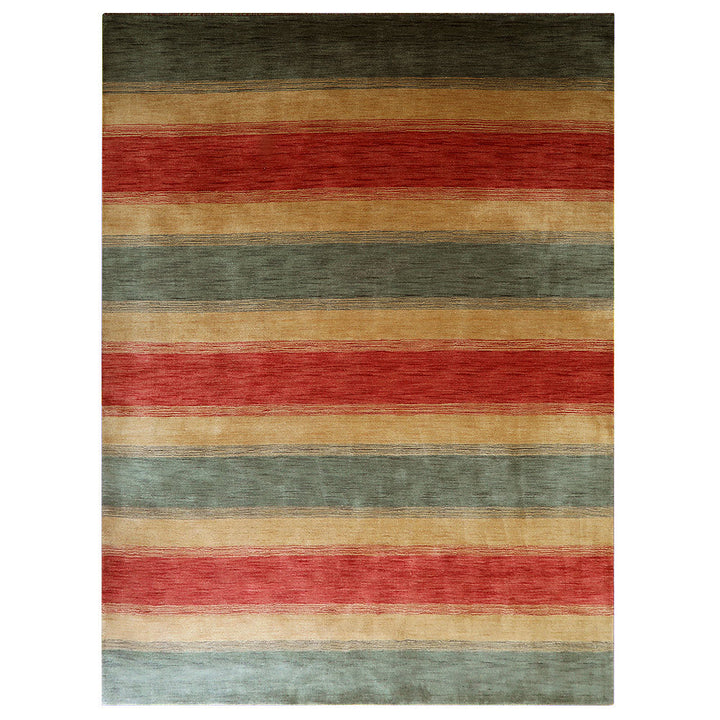 Hand Knotted Wool Area Rug Contemporary Blue Light Blue L00204