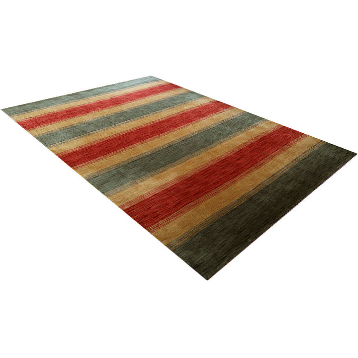 Hand Knotted Wool Area Rug Contemporary Blue Light Blue L00204