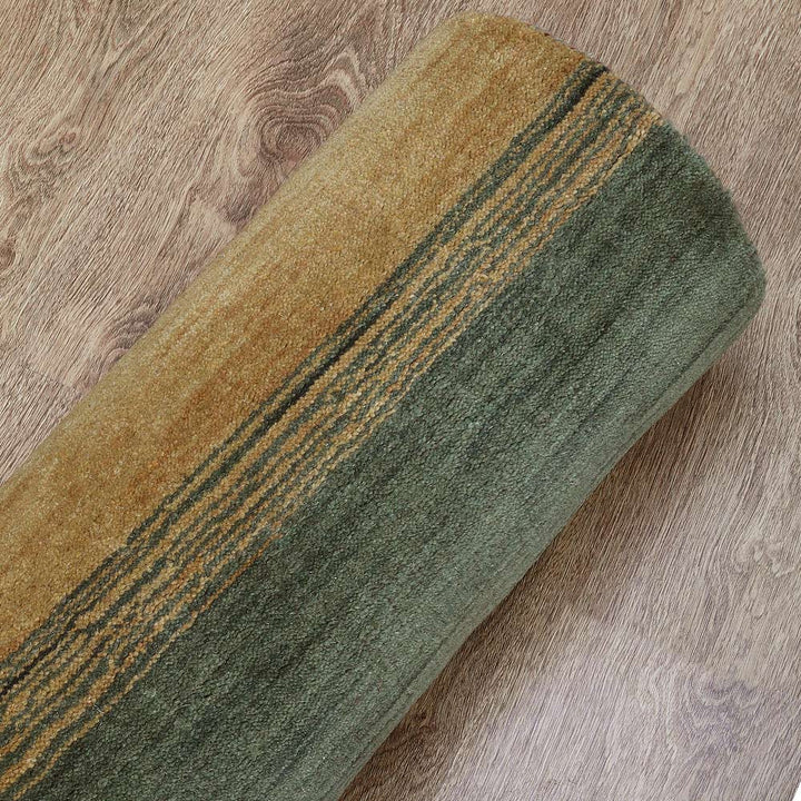 Hand Knotted Wool Area Rug Contemporary Blue Light Blue L00204