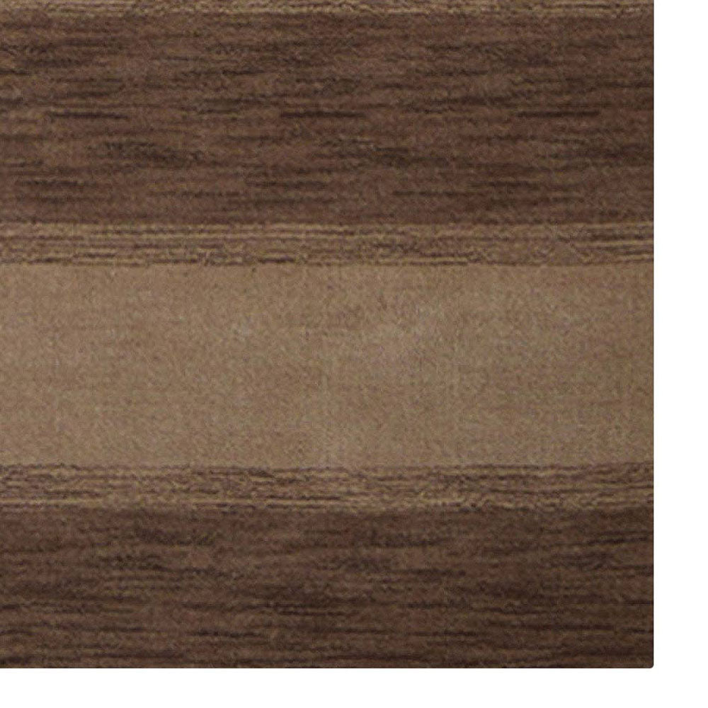 Hand Knotted Wool Area Rug Contemporary Brown Beige L00205