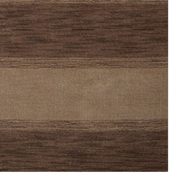 Hand Knotted Wool Area Rug Contemporary Brown Beige L00205