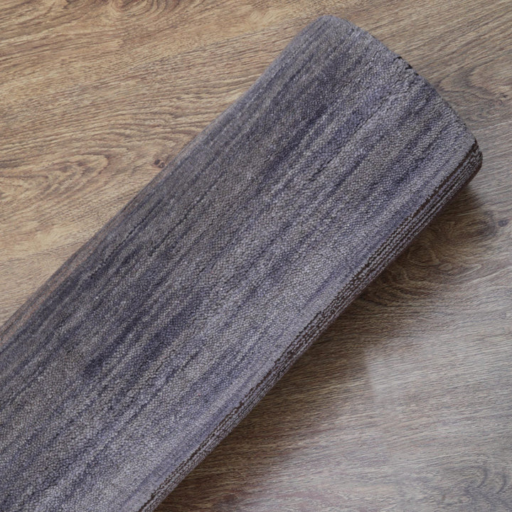 Hand Knotted Wool Area Rug Contemporary Brown Beige L00206