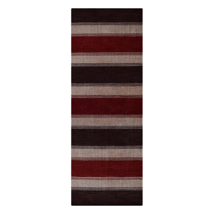 Hand Knotted Wool Area Rug Contemporary Brown Beige L00207