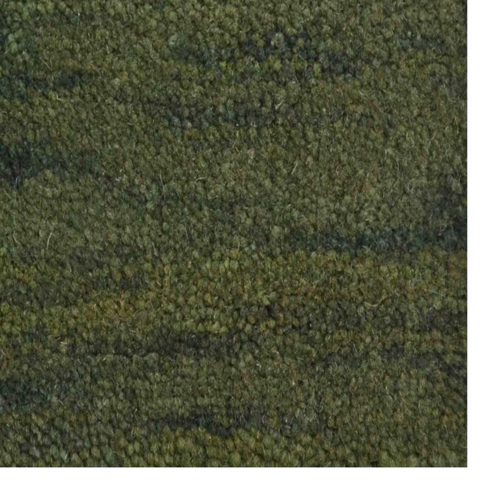 Hand Knotted Wool Area Rug Contemporary Green Blue L00214