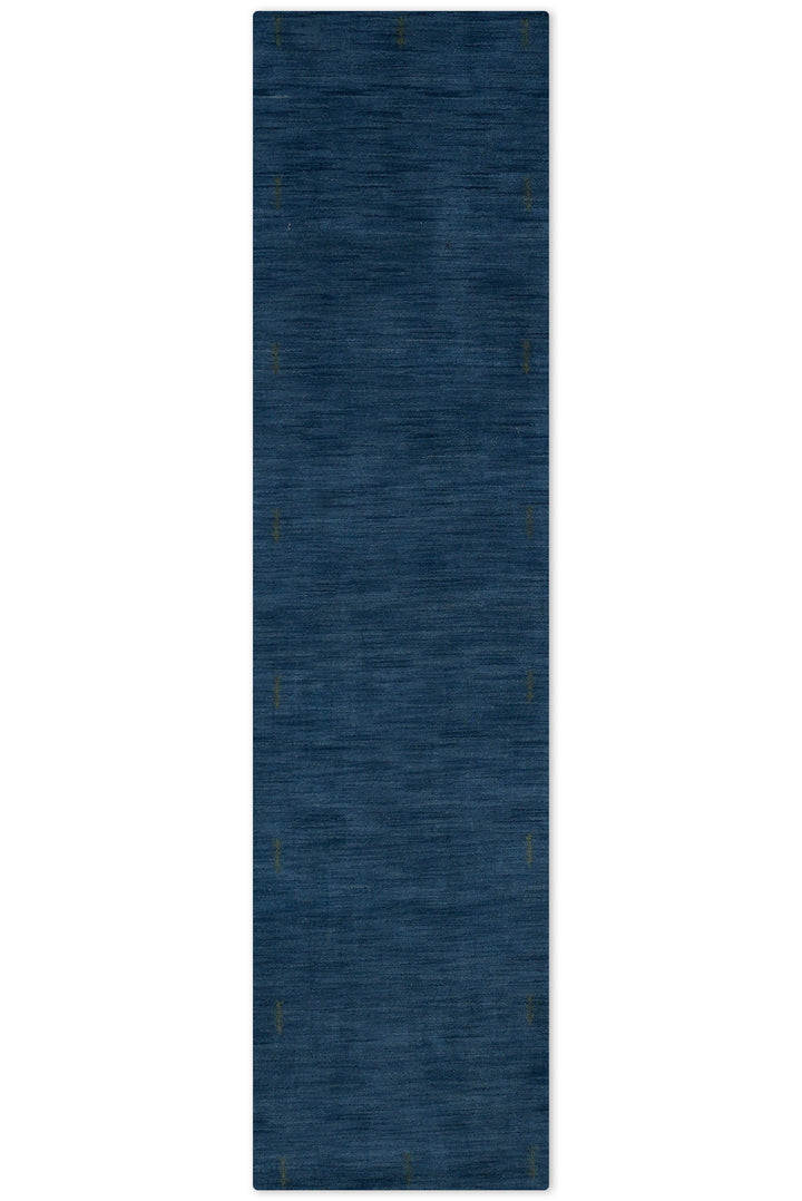 Hand Knotted Wool  Area Rug Contemporary Blue L00226