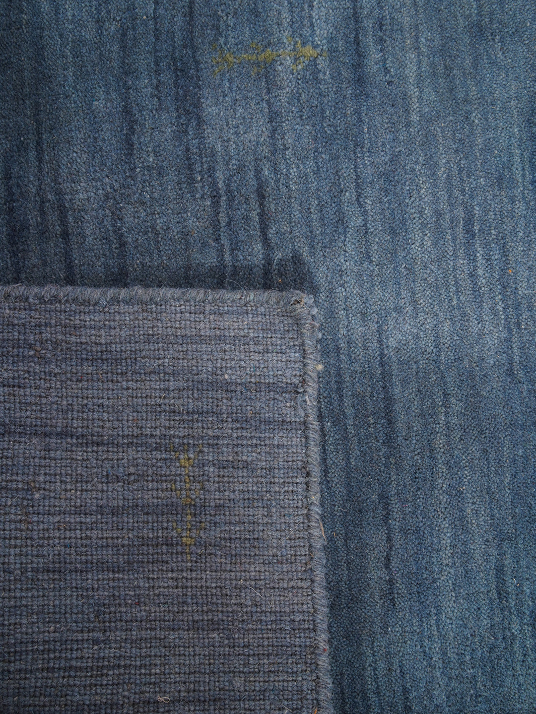Hand Knotted Wool  Area Rug Contemporary Blue L00226