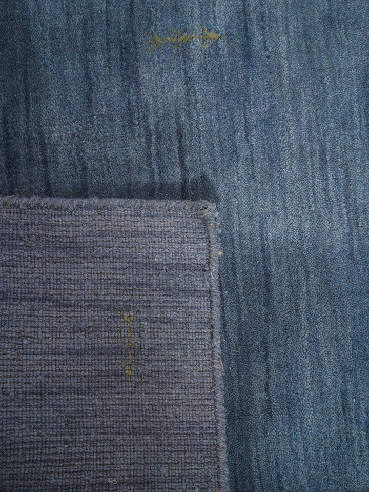 Hand Knotted Wool  Area Rug Contemporary Blue L00226