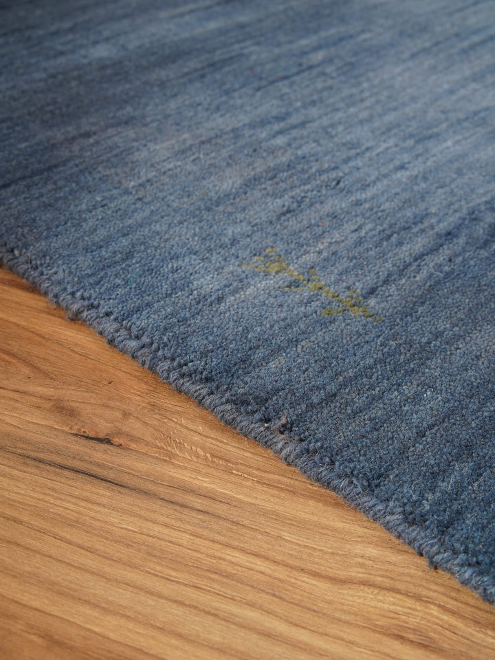 Hand Knotted Wool  Area Rug Contemporary Blue L00226