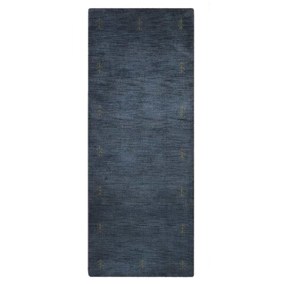 Hand Knotted Wool  Area Rug Contemporary Blue L00226