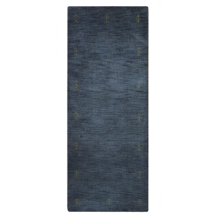Hand Knotted Wool  Area Rug Contemporary Blue L00226