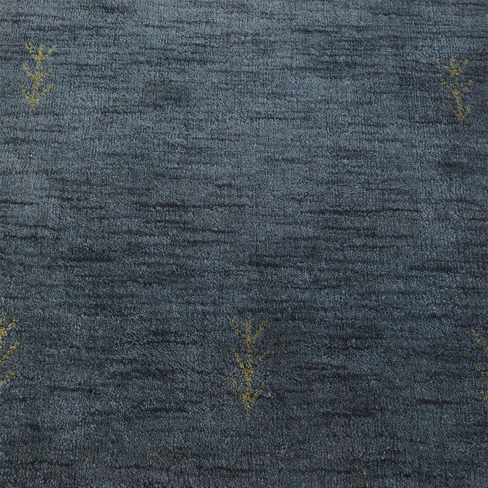 Hand Knotted Wool  Area Rug Contemporary Blue L00226