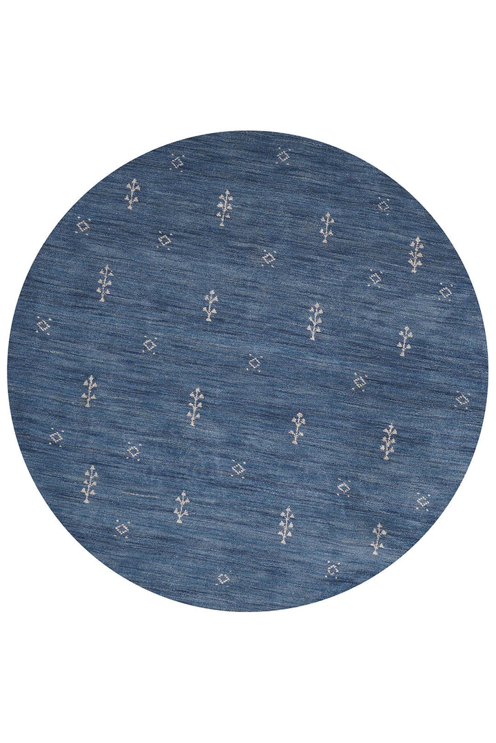 Hand-Knotted Wool Contemporary Rug – Minimal Motif Design