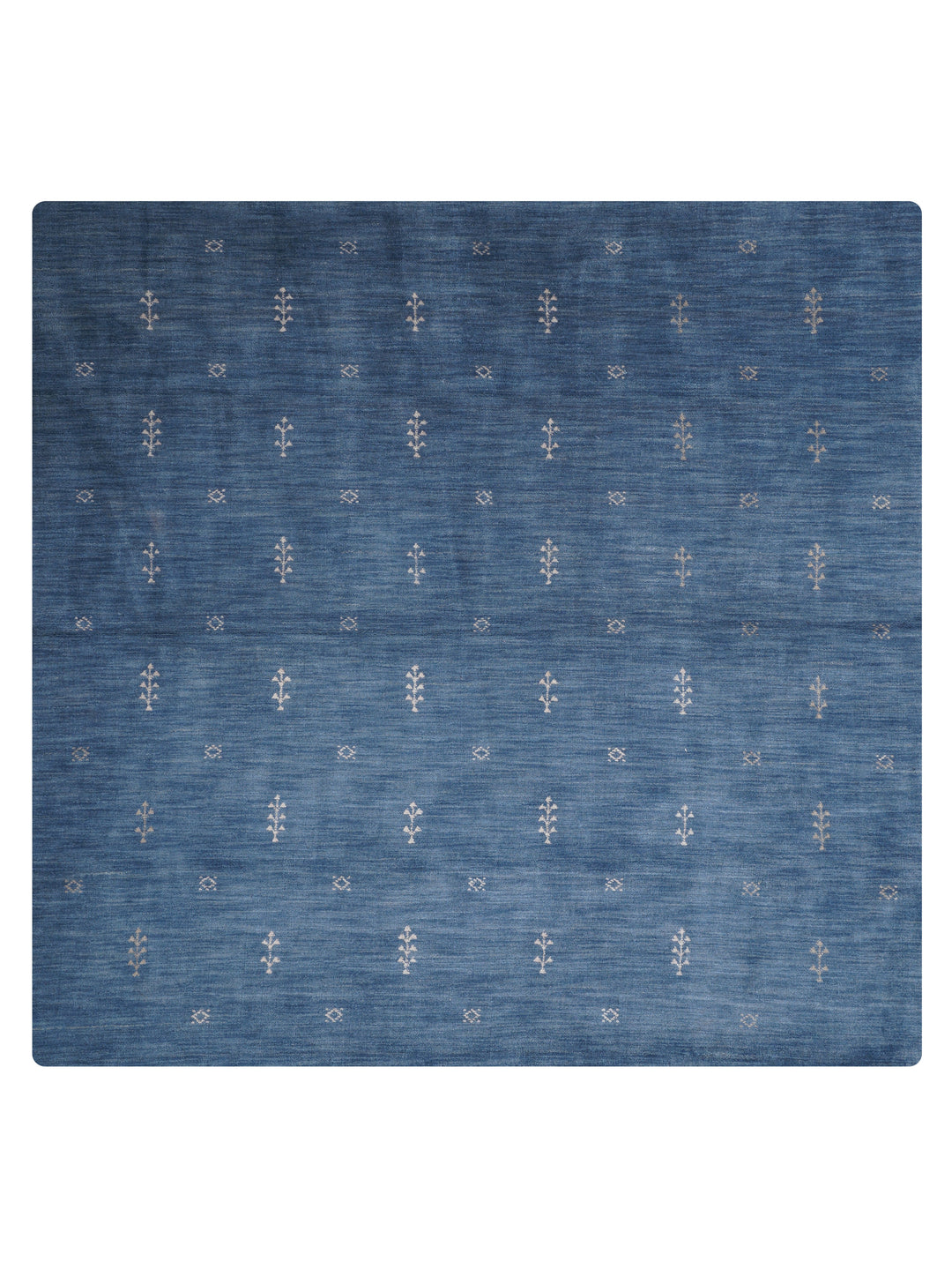 Hand-Knotted Wool Contemporary Rug – Minimal Motif Design
