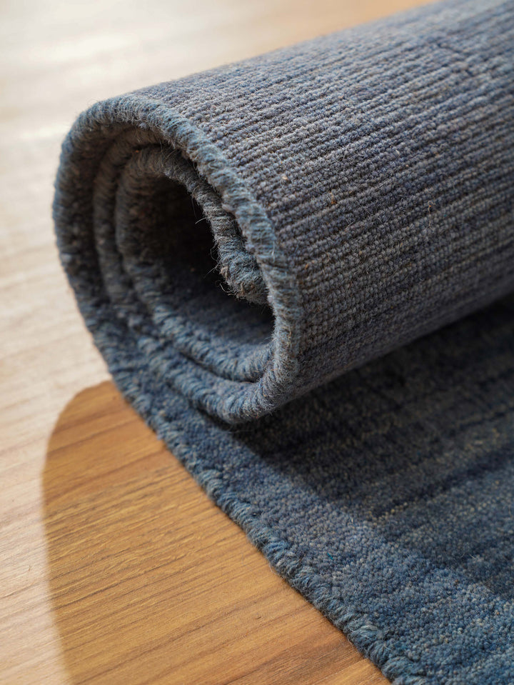 Hand-Knotted Wool Contemporary Rug – Minimal Motif Design