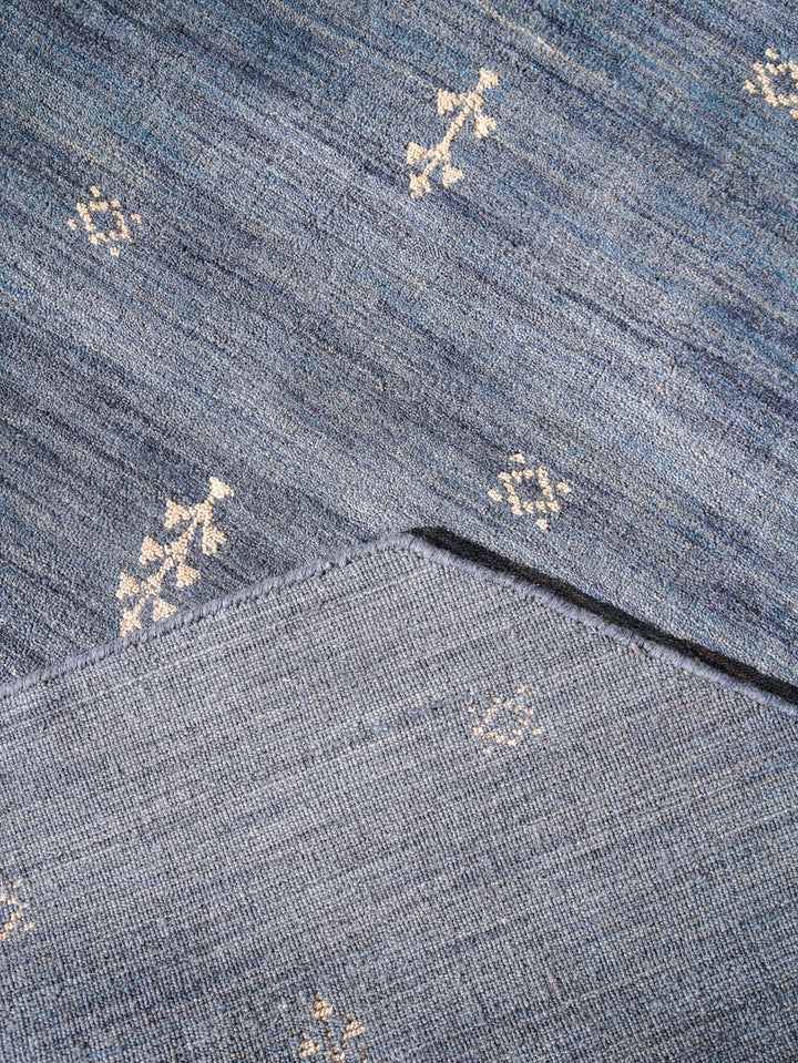 Hand-Knotted Wool Contemporary Rug – Minimal Motif Design