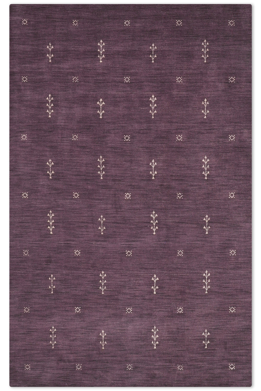 Hand-Knotted Wool Contemporary Rug – Minimal Motif Design