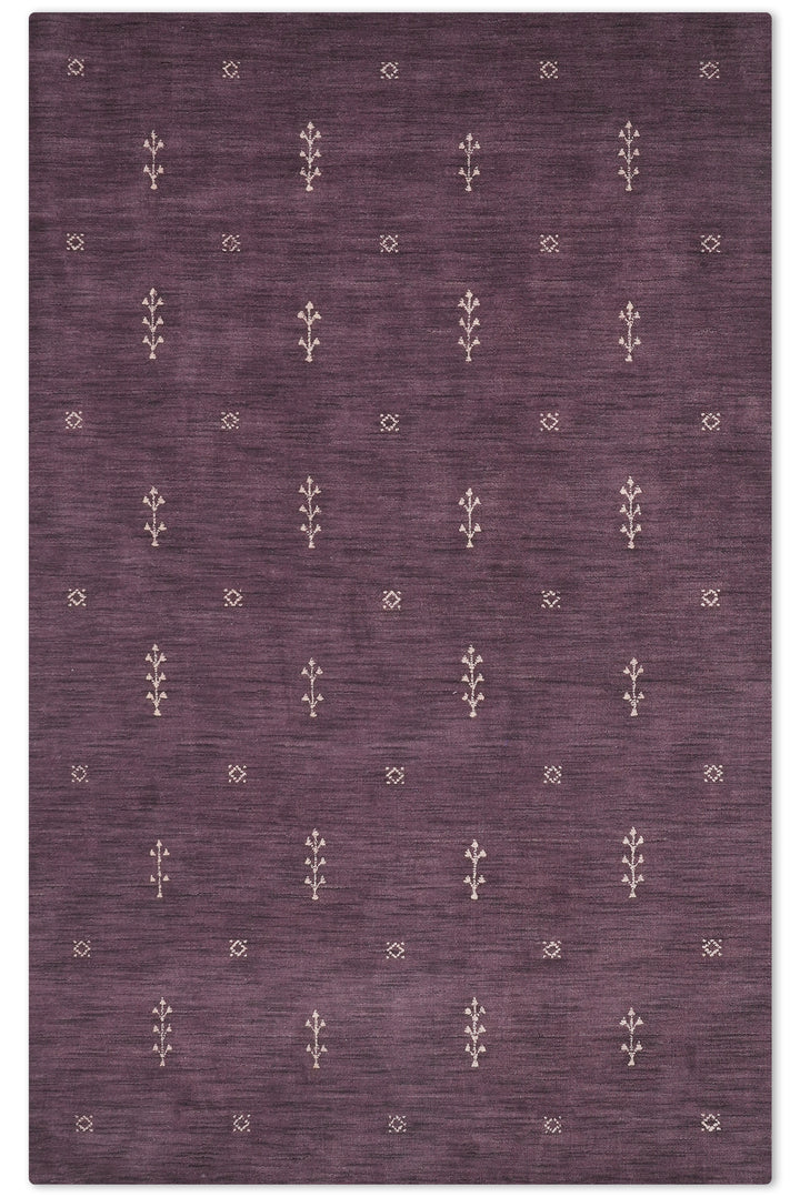 Hand-Knotted Wool Contemporary Rug – Minimal Motif Design