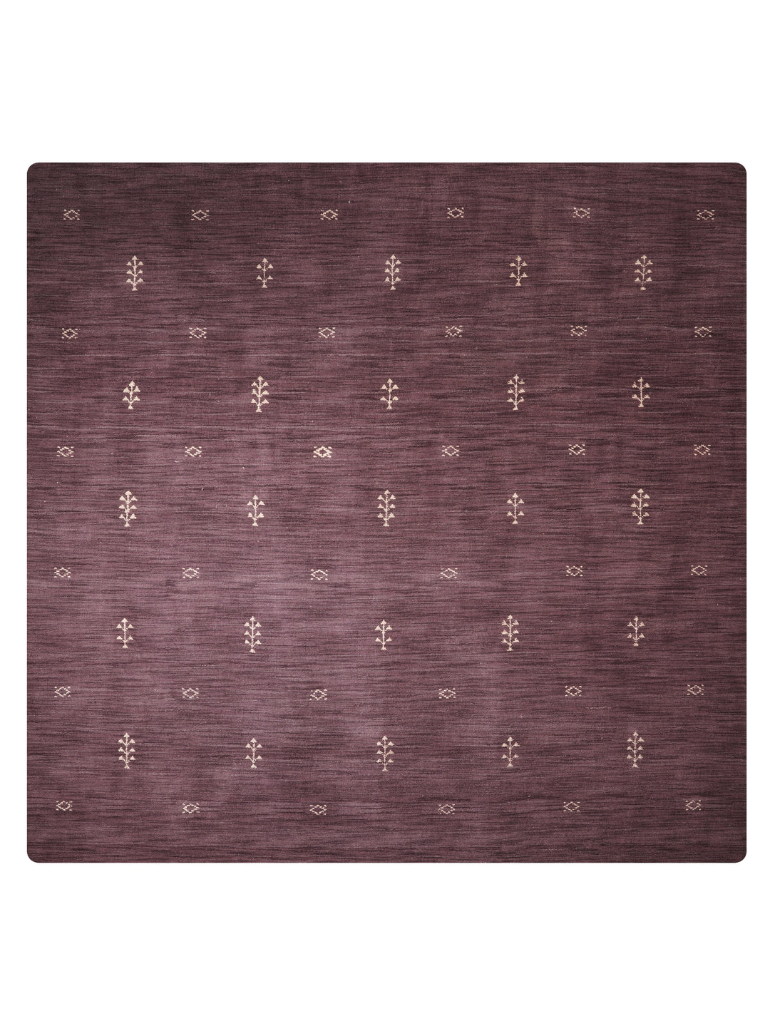 Hand-Knotted Wool Contemporary Rug – Minimal Motif Design