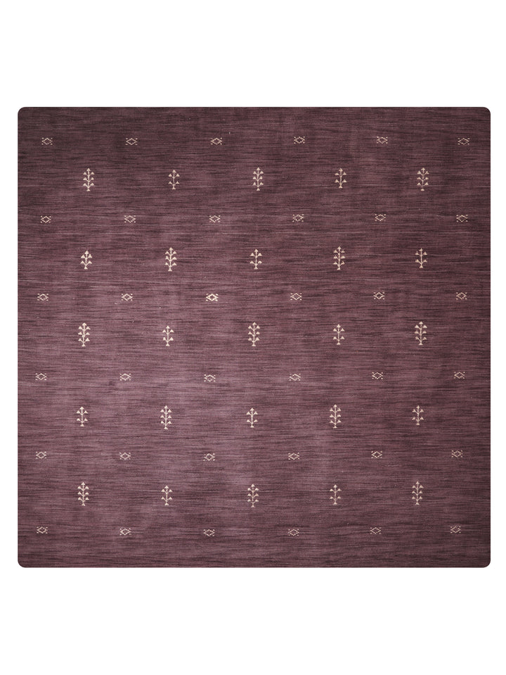 Hand-Knotted Wool Contemporary Rug – Minimal Motif Design