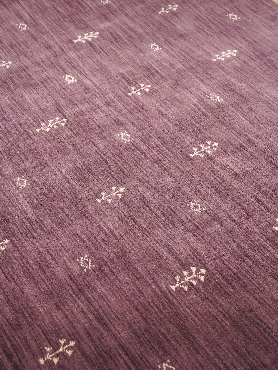 Hand-Knotted Wool Contemporary Rug – Minimal Motif Design