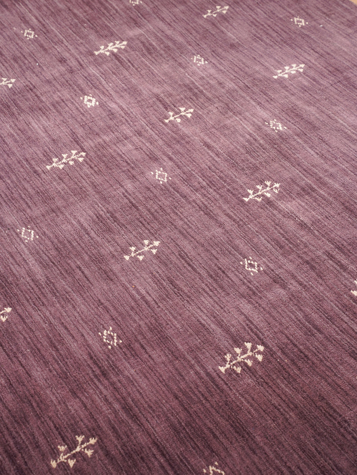 Hand-Knotted Wool Contemporary Rug – Minimal Motif Design