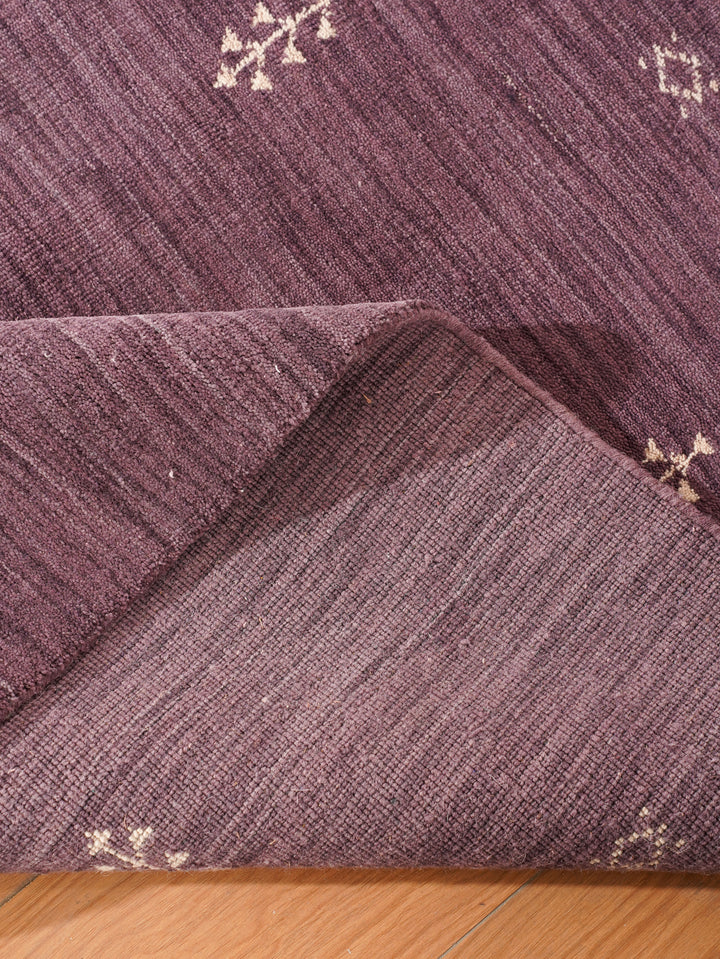 Hand-Knotted Wool Contemporary Rug – Minimal Motif Design