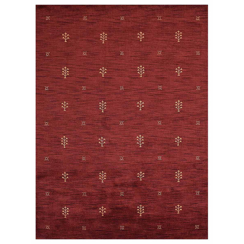 Hand-Knotted Wool Contemporary Rug – Minimal Motif Design