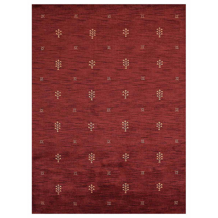 Hand-Knotted Wool Contemporary Rug – Minimal Motif Design