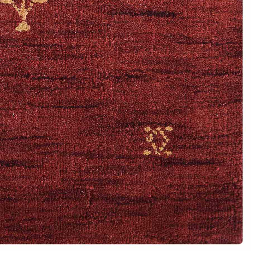 Hand-Knotted Wool Contemporary Rug – Minimal Motif Design
