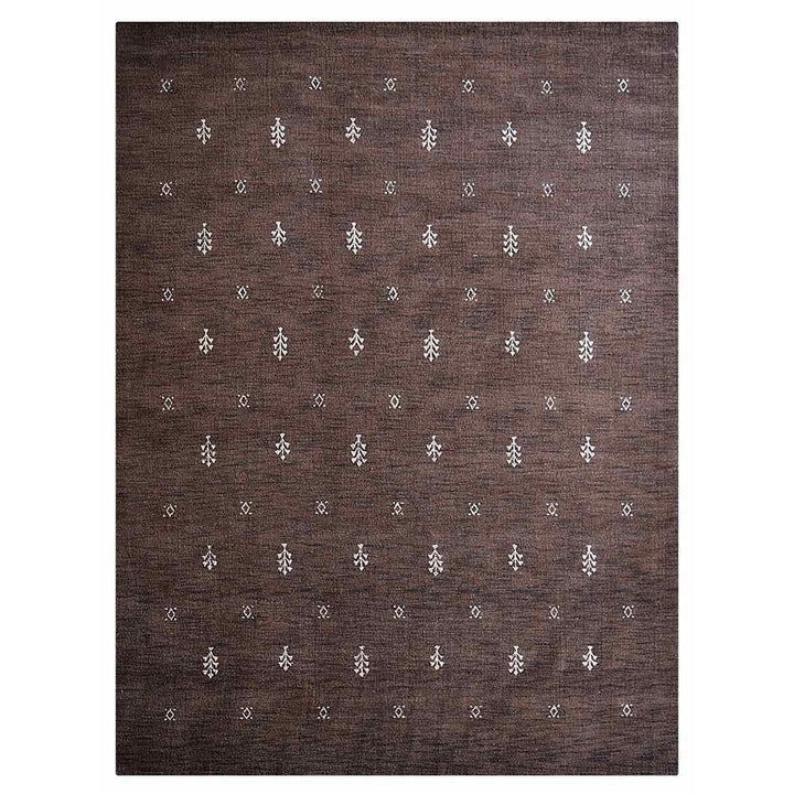 Hand-Knotted Wool Contemporary Rug – Minimal Motif Design